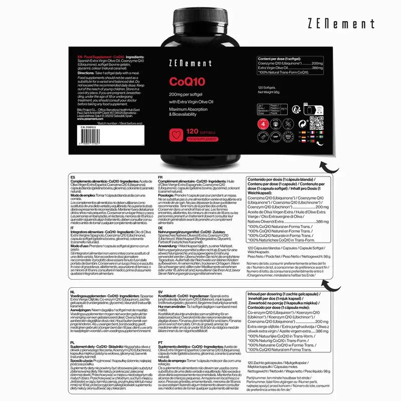 Zenement Coq10 200 Mg, 120 capsule morbide