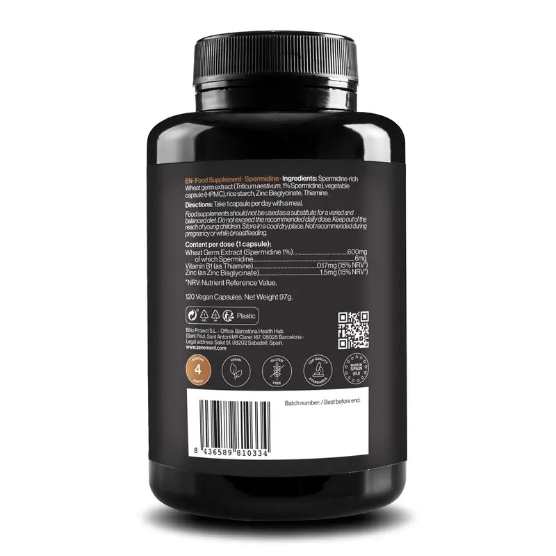 Zenement Spermidine 6 Mg, 120 capsule vegane