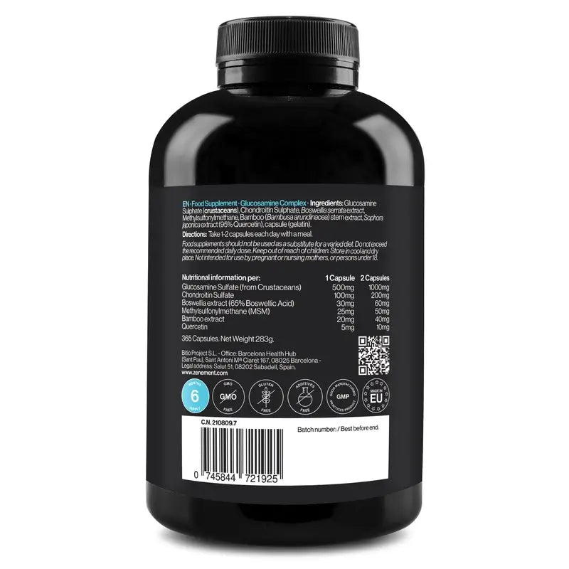 Complesso di glucosamina Zenement, 365 capsule