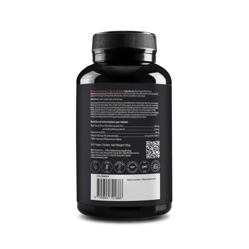 Lievito di riso rosso Zenement, 540 compresse vegane