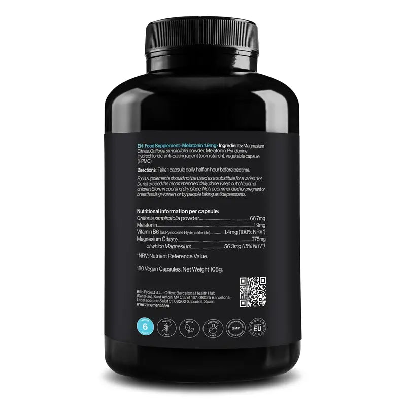 Zenement Melatonin Complex 1,9 Mg, 180 capsule vegane