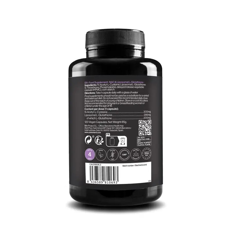 Zenement Nac e L-Glutatione liposomiale, 120 capsule vegane