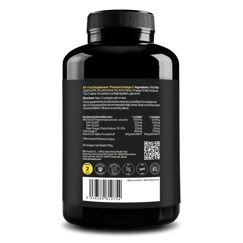 Zenement Omega-3 Premium, 120 capsule morbide