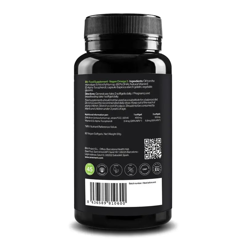 Zenement Omega-3 Vegan Dha, 90 capsule molli vegane