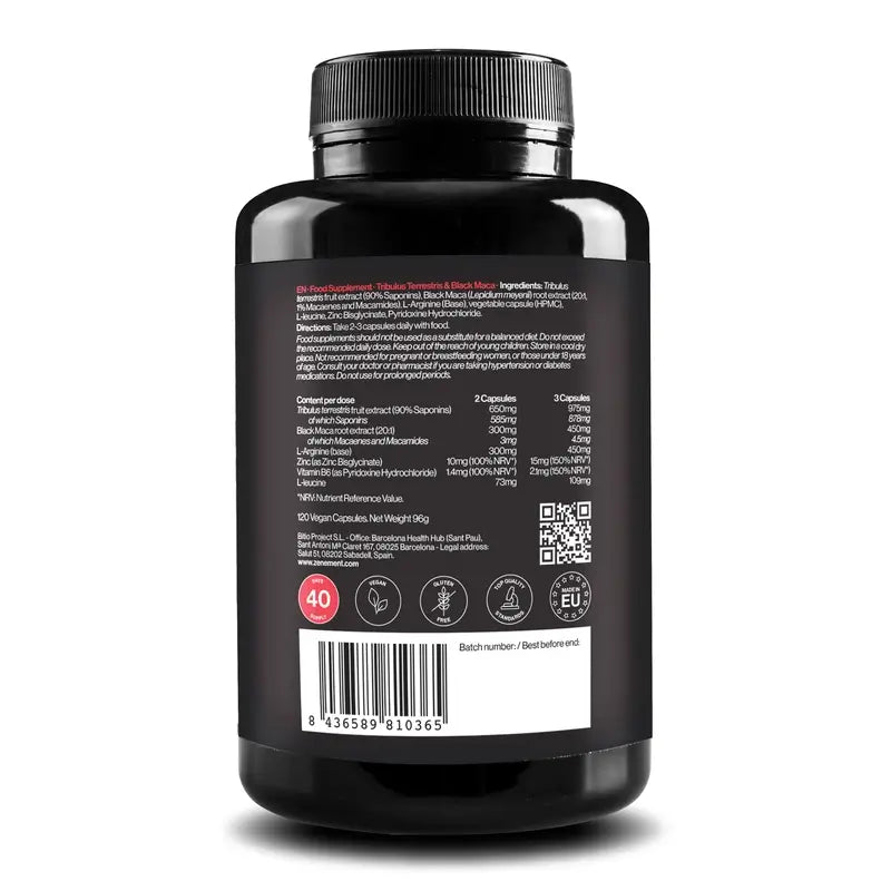 Zenement Tribulus Terrestris & Black Maca 120 capsule vegane