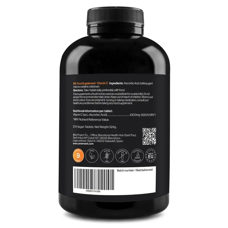 Zenement Vitamina C 1000 Mg, 270 compresse vegane