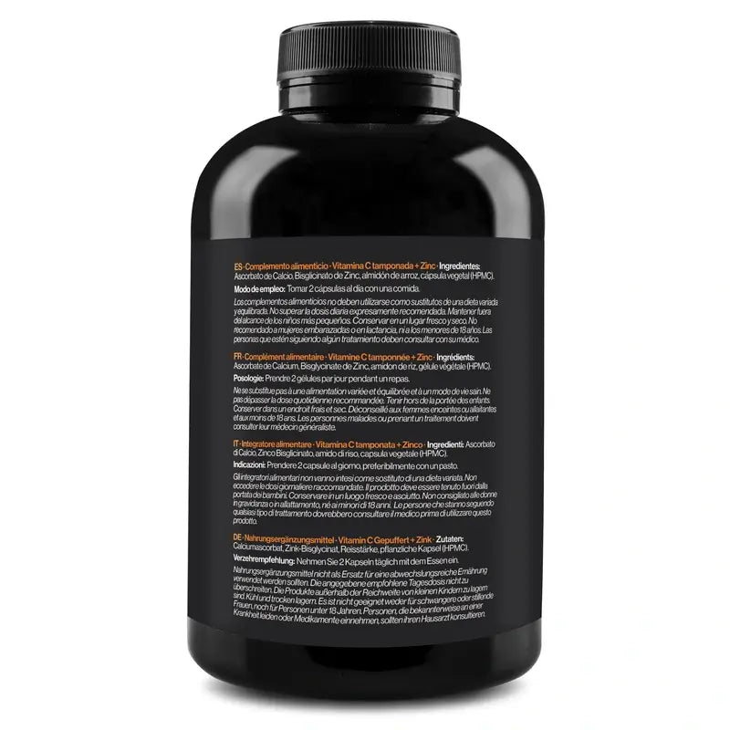Zenement Vitamina C + Zinco tamponati, 365 capsule vegane