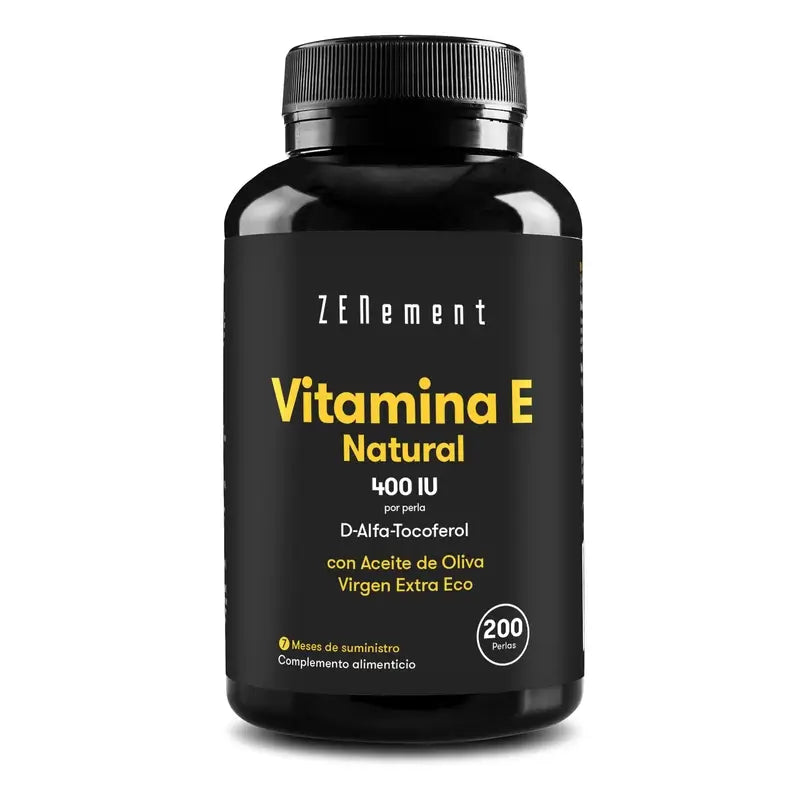 Zenement Vitamina E naturale 400 UI, 200 capsule molli