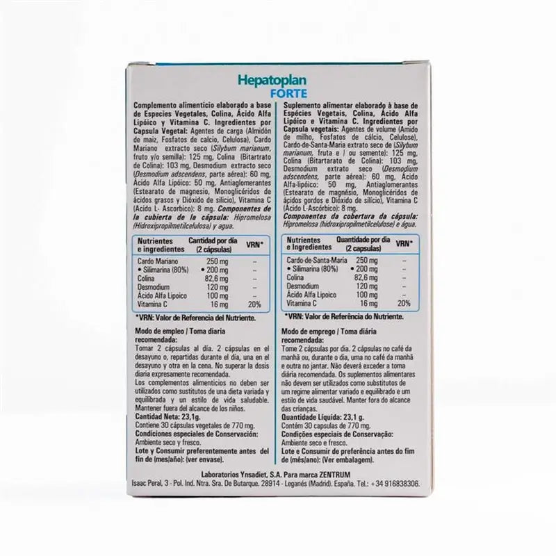 Zentrum Hepatoplan Forte 30 Capsule