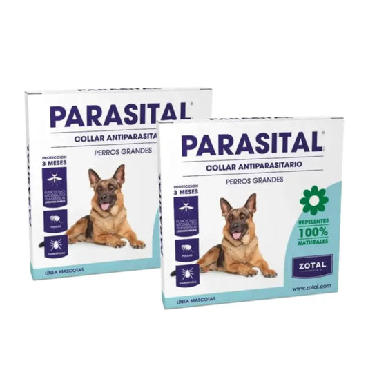 Zotal Parasital - Collare antiparassitario per cani di grossa taglia - Confezione da 2 pezzi
