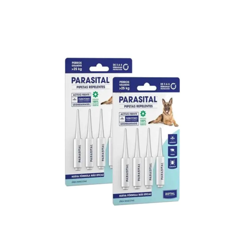 Zotal Parasital Pack 2 x 4 pipette repellenti per cani di taglia grande (oltre 25 kg)