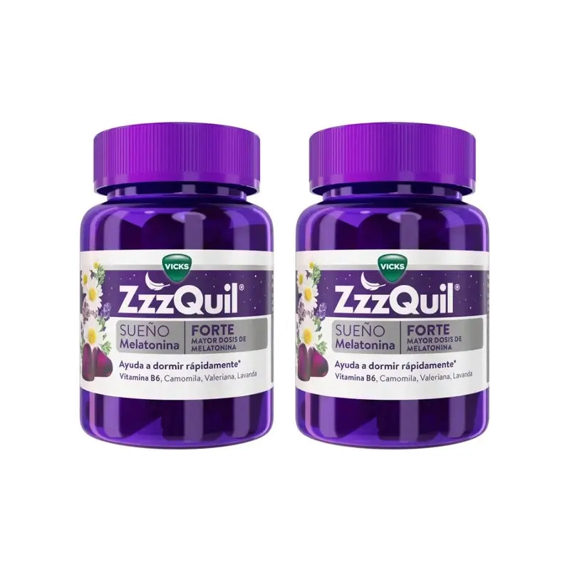 ZzzQuil Natura Forte Melatonina, Confezione 2x30 Gommine