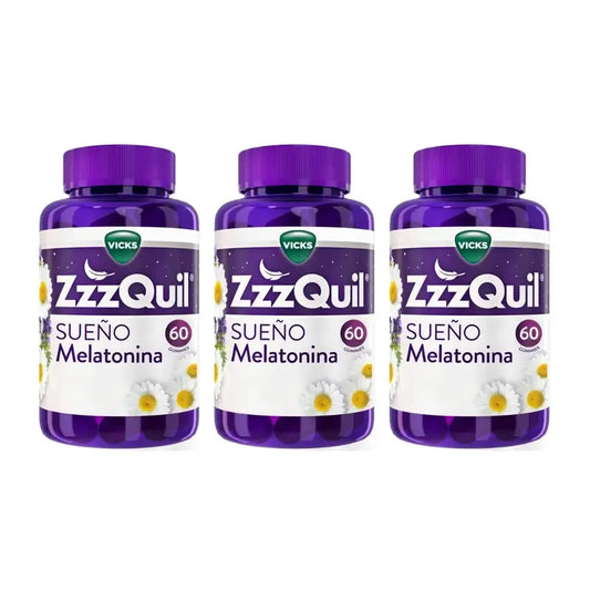 ZzzQuil Natura Melatonina, Confezione 3x60 Gomme