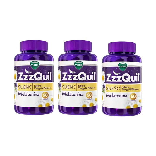ZzzQuil Mango, Banana e Valeriana, Confezione 3x60 Gommine