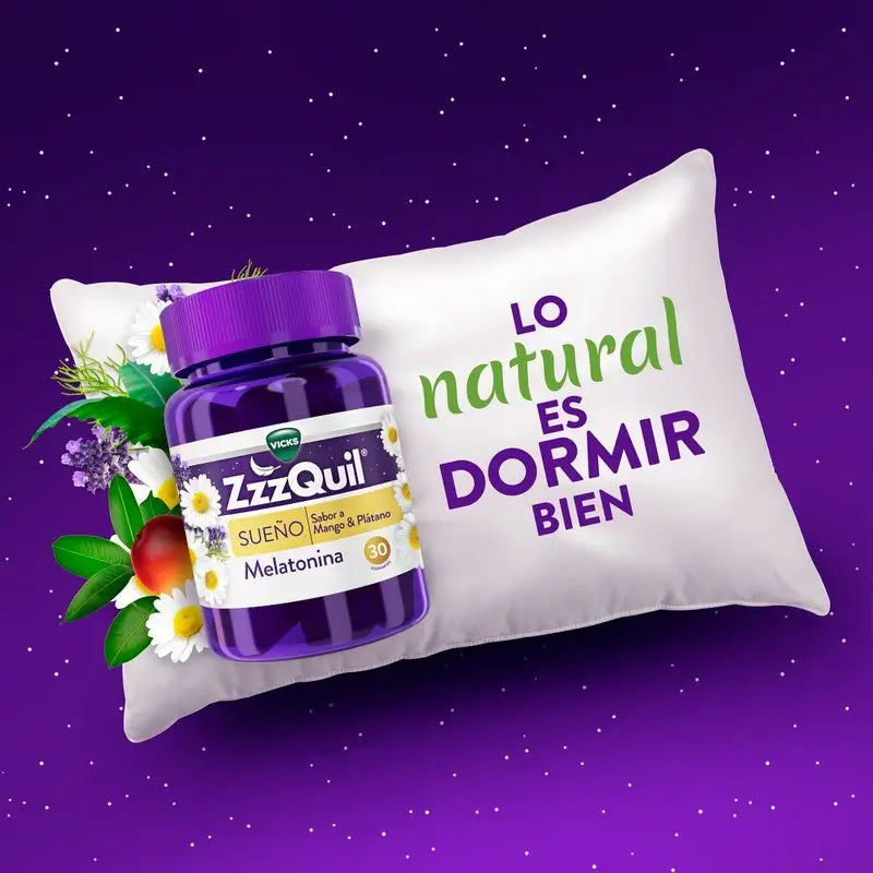 ZzzQuil Mango, Banana e Valeriana, 30 gommine