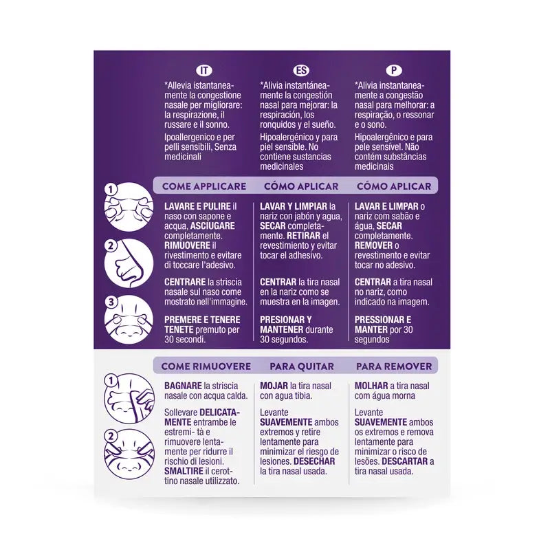 Zzzquil Sleep Strisce nasali, per respirare e dormire meglio, 10 strisce