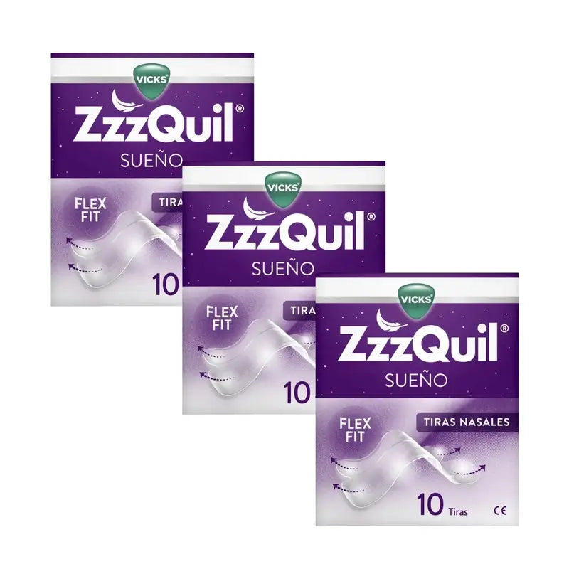 Zzzquil Sleep Strisce nasali, respira e dormi meglio, 3X10 strisce